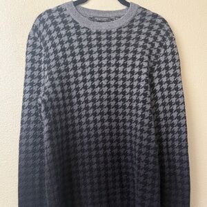 Saks Fifth Avenue Cashmere Sweater | Houndstooth Ombré | Size Small